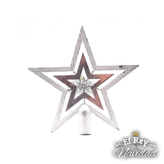 Puntal Estrella Calada Plata 14cm