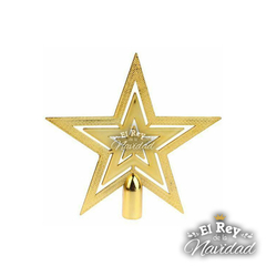 Puntal Estrella Calada Oro 14cm