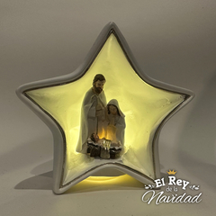 Sagrada Familia en Estrella con Luz - El Rey de la Navidad