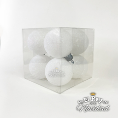 Set x 8 Globos Glitter Blancos 5cm