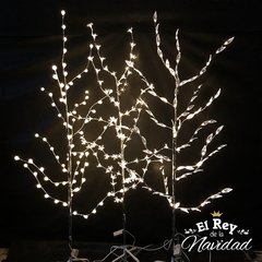 Arbol Luminoso Minimalista Bolitas Led Blanco Calido 1,40mts - El Rey de la Navidad