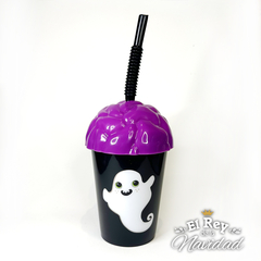 Vaso de Halloween Tipo Candy con Sorbete flexible y tapa de Cerebro en internet