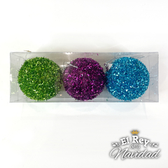 Set x 3 Globos 7cm Brillante Grueso Verde, Violeta y Turquesa - comprar online