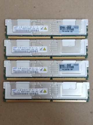 Memória HP 4GB 2Rx4 PC2-5300F DDR2 667 - P/N 398708-061