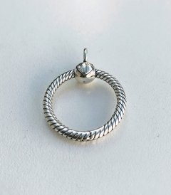 Porta dijes tipo Pandora p/ agregar dijes - plata 925- Largo 3,3cm