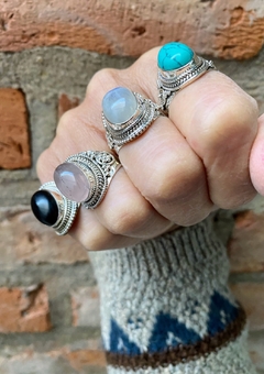 Anillo Indie - Plata 925 - piedra de la luna - comprar online