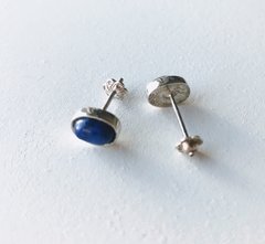 Aros pasantes - plata 925 - piedra lapislázuli - comprar online