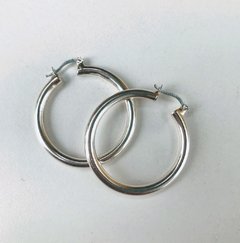 Argollas gruesas- cierre italiano -plata 935 - comprar online