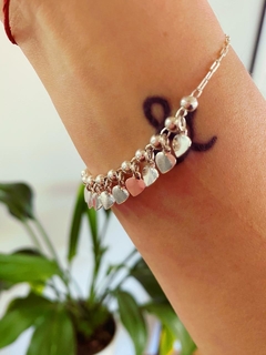 Pulsera: cuentas y corazones - Plata 925 - comprar online