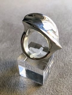 Anillo inflado: Beso grande - plata 925