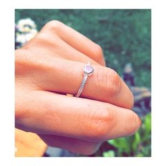 Anillo corazón rosa- plata 925