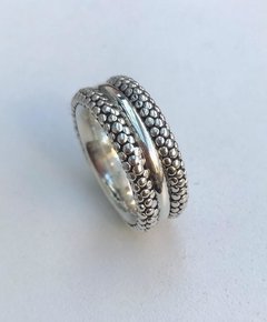 Anillo inflado Puntos - plata 925