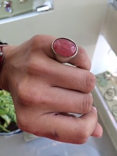 Anillo sello ovalado -piedra rodocrosita Órtiz en internet