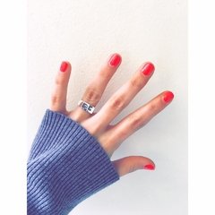 Anillo sello con iniciales caladas ( A pedido)