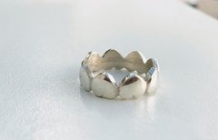 Anillo corazones macizo - plata 925 - comprar online