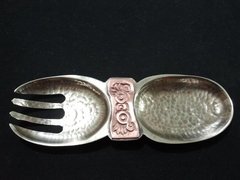 Cucharita tenedor para cartera ( A pedido )
