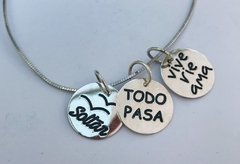 Dije Chapitas con frases- Plata 925 - comprar online