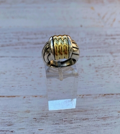 Anillo kansas - plata y oro double