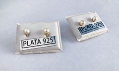 Aros con perla pequeños - plata 925