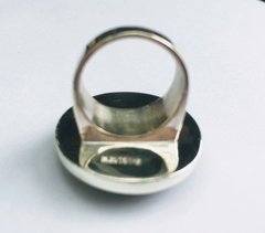 Anillo grande: Piedra "obsidiana arco iris" - plata 925 - Realizado a mano en internet