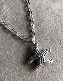 Dije inflado estrella de Mar pequeño - plata 925