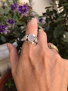 Anillo exclusivo - Piedra de la luna y citrinos - comprar online