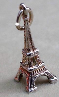 Dije p/ pulsera:Torrre Eiffel -plata 925