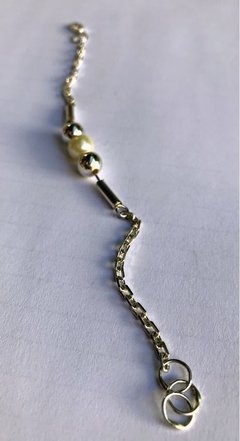 Pulsera perla y cuentas de plata - comprar online