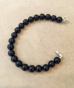 Pulsera ónix negro plata 925