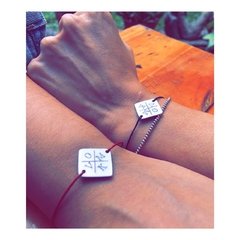 Pulsera: Iniciales de la familia o pareja - plata 925 ( a pedido)