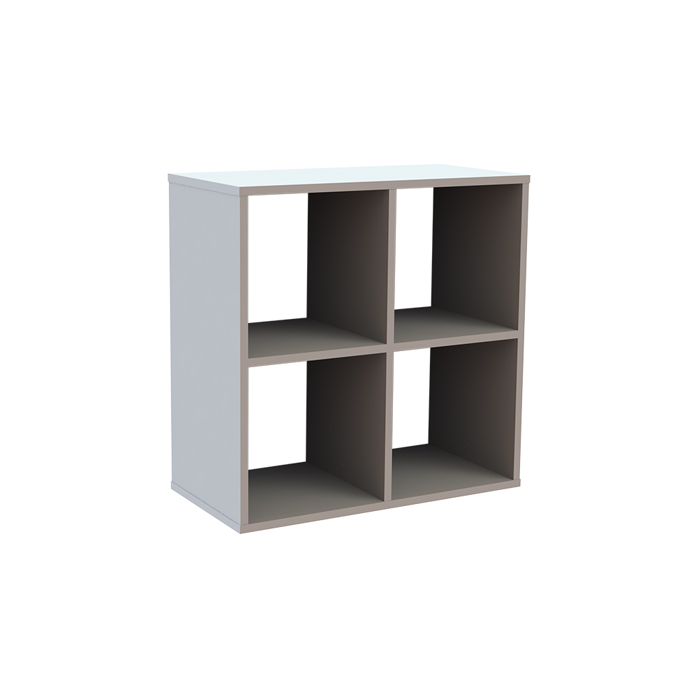 Mueble organizador 4 espacios horizontal / Blanco