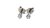 Aro de Acero con Piedra Blanco 3 mm - comprar online