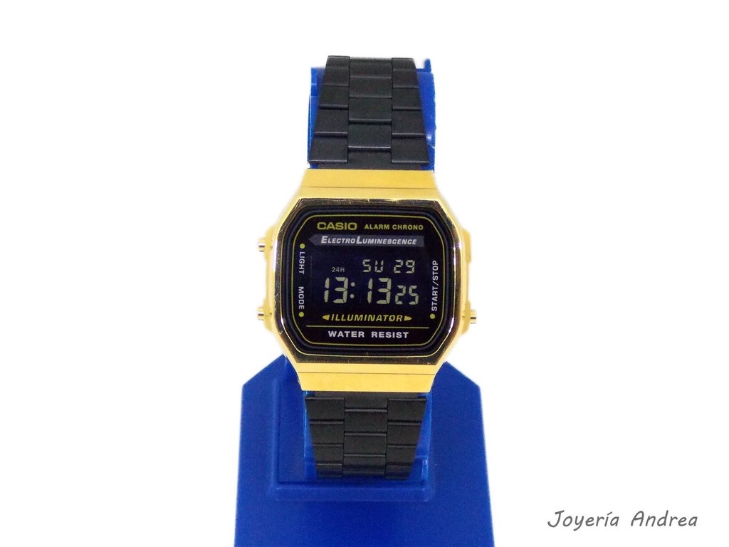 Reloj Casio Vintage Combinado Negro y Dorado