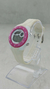Reloj Tressa Mujer Digital Blanco con Aro Fucsia