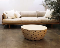 Imagen de Sillón Cushion 3 cuerpos sustentable en madera y textil fibras naturales