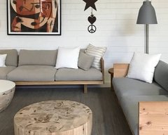 Imagen de Sillón Cushion 2 cuerpos sustentable en madera y textil fibras naturales