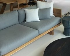 Sillón Cushion 2 cuerpos sustentable en madera y textil fibras naturales - tienda online