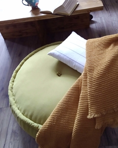 Otomana tatami redondo puff artesanal sustentable - FENIX manufactura de muebles