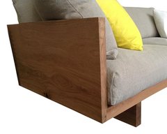 Sillón Cushion 3 cuerpos sustentable en madera y textil fibras naturales - comprar online