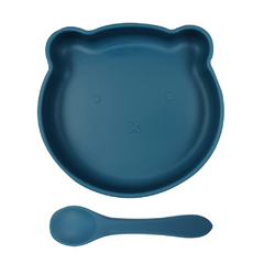 Plato oso con cuchara de silicona- DK - comprar online