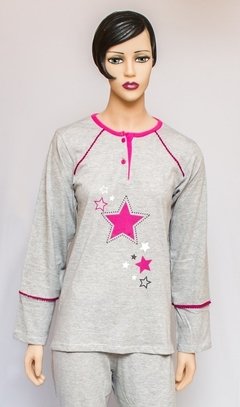 Pijama de Mujer Invierno Melange Algodón Con Pompón Talle 4 5 6 - TopBuy Tienda