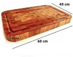 Tabla Gourmet Transversal Madera Lenga 40 X 60 X 4 Cm - comprar online