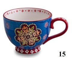 Taza Decorada con Relieve Pintada A Mano - TopBuy Tienda