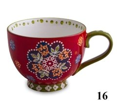 Taza Decorada con Relieve Pintada A Mano - TopBuy Tienda