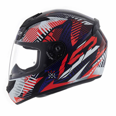 CASCOS LS2 352 ROOKIE INFINITE - BLANCO AZUL ROJO