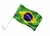 Bandeira do Brasil com Haste p/ Fixar Vidro de Carro
