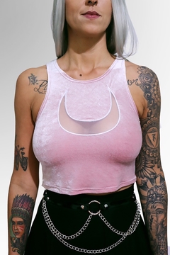 Crop Top Moon pink en internet