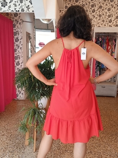 Vestido Halter con Volado al ruedo Liso en internet