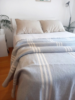 Manta rústica | Cubre sillón | Pie de cama | Premium | Gris - Stretchy Home