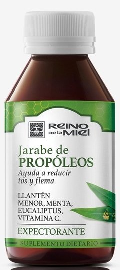 Propóleos Plus Jarabe Expectorante con Mirra, Llanten Menor, Eucalipto, Menta, Pino, Mirto y Vitamina C - Reino de la Miel - comprar online